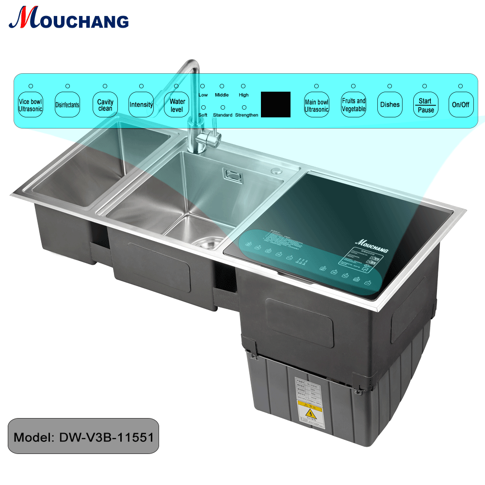 Wastafel Dapur Pencuci Piring Pencuci Buah Smart Triple Bowl 3 in1 Wastafel Pencuci Piring